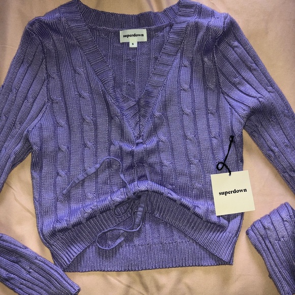 Cropped purple sweater - Picture 2 of 2